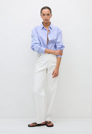 Contrast Stripe Shirt - Sky Stripe - Matteau